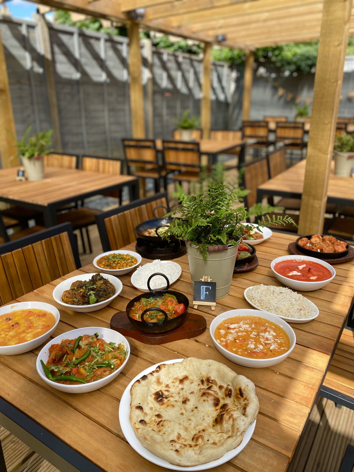 A table set in the Dhaka Garden